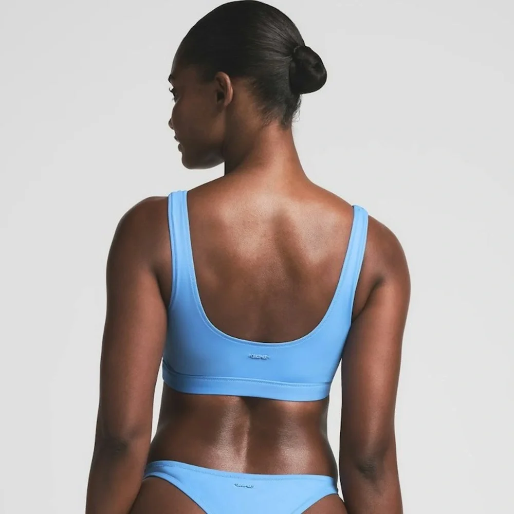 SKIMS Light Blue Scoop Bralette Bikini Top